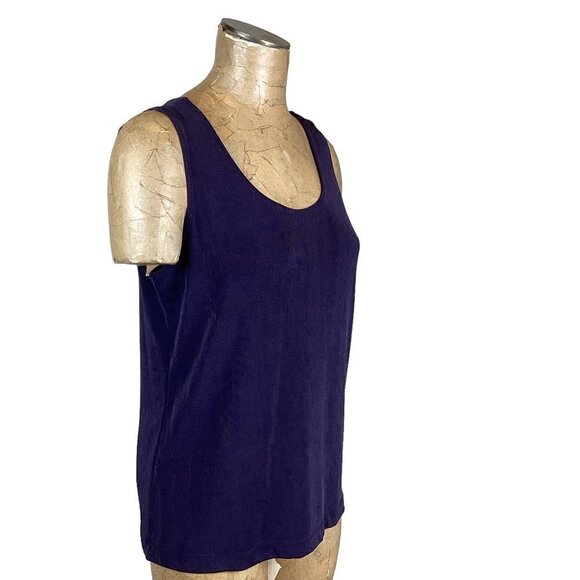 Chico's Travelers Sz 2 (L/12) Slinky Travel Tank Top Shell 249H - Picture 3 of 7
